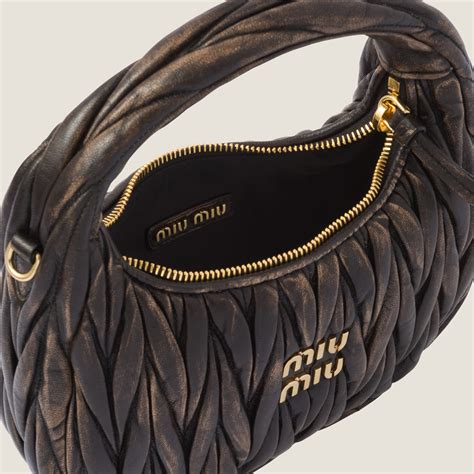 miu miu nappa leather hobo bag|Miu Miu.